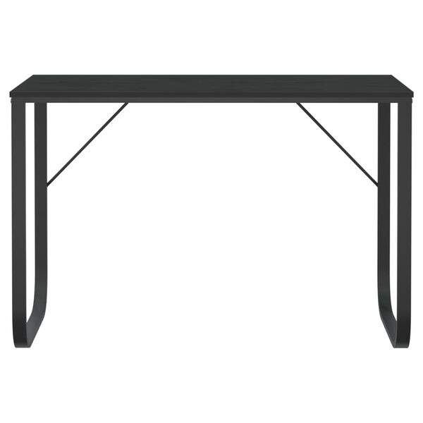 vidaXL Computer Desk Black Engineered wood 43.3 x 23.6 x 28.7 in Durable