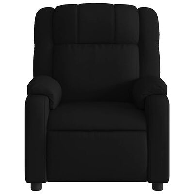 Front view black recliner chair