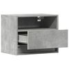 vidaXL Wall-mounted Bedside Cabinet Set of 2 Concrete grey Engineered wood