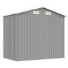 vidaXL Garden Shed Gray Galvanized Steel Large Garden Shed Rectangular