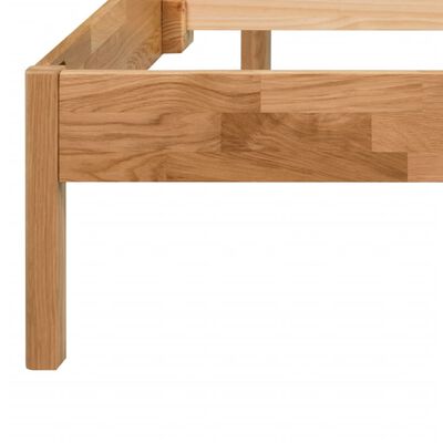 vidaXL Bed Frame Solid Oak Wood 76"x79.9"