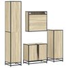 vidaXL Bathroom Furniture Set Sonoma oak Engineered wood, Metal Medium