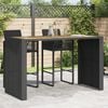 vidaXL Garden Bar Table Black