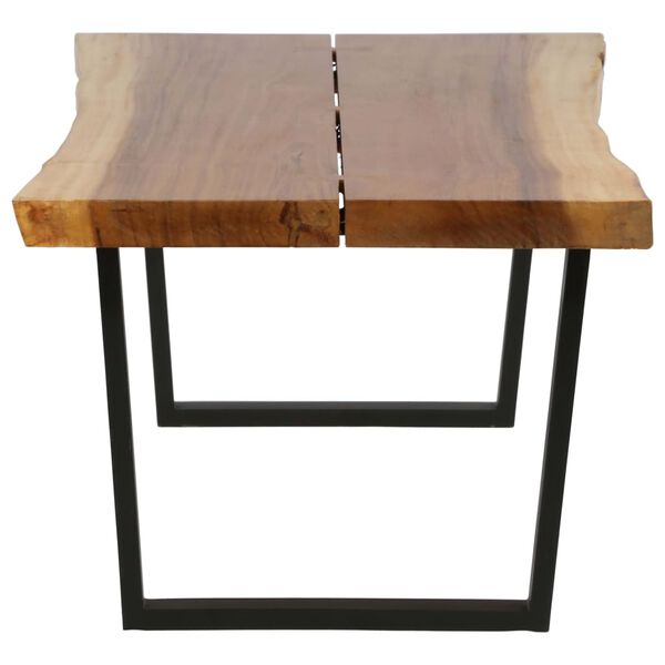 vidaXL Coffee Table Natural wood and black