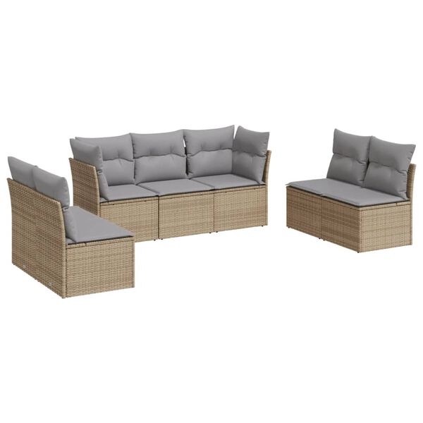 vidaXL Garden Sofa Set Beige, Light Grey