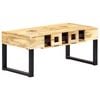 vidaXL Coffee Table Brown Solid mango wood, steel 39.4 in Coffee Table