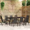 vidaXL Garden Dining Set Black