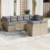 vidaXL Garden Sofa Set Beige and Light Grey