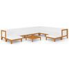 vidaXL Garden Lounge Set Cream white, natural wood