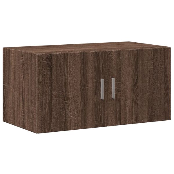 vidaXL Wall Cabinet Brown Oak Engineered Wood Medium Cabinet