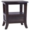 vidaXL Bedside Cabinet Light black coffee Solid mahogany wood