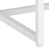 vidaXL Console Table White Steel Standard Adjustable Feet
