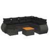 vidaXL Garden Sofa Set Black
