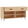 vidaXL Shoe Bench Sonoma Oak Engineered Wood 40.2x13.8x21.7 in