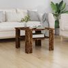 vidaXL Coffee Table Smoked Oak Engineered Wood 23.6x23.6x16.5 in
