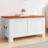 vidaXL Storage Chest Brown and white Solid acacia wood and engineered wood