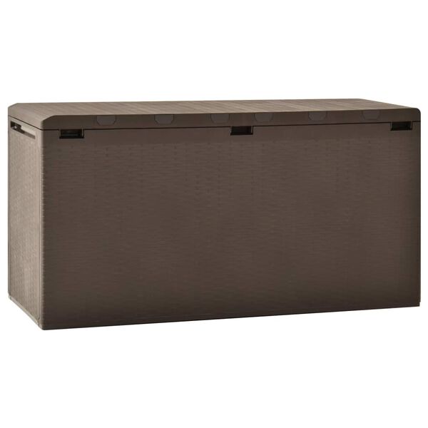 vidaXL Storage Box Brown Polypropylene Medium Garden Storage Box