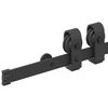 vidaXL Sliding Door Hardware Kit 72.0 " Steel Black