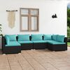 vidaXL Garden Lounge Set Black PE rattan Large Modular Stylish