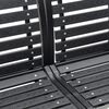 vidaXL Twin Patio Bench Black 90.9" Steel and WPC
