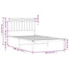 vidaXL Bed Frame Black Powder-Coated Steel Single Bed Frame