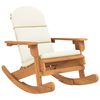 vidaXL Garden Lounge Set Natural Wood, Cream white Solid acacia wood