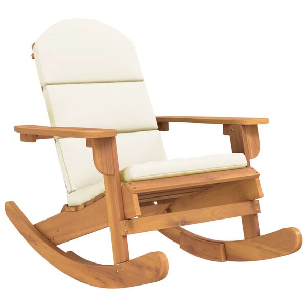 vidaXL Garden Lounge Set Natural Wood, Cream white Solid acacia wood