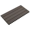 vidaXL Decking Tiles 6 pcs WPC 23.6"x11.8" 11.6 ft&sup2; Dark Brown