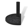 vidaXL Parasol Base Black Resin, Steel Heavy duty Parasol Base
