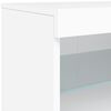 vidaXL Sideboard White Engineered wood, glass Medium Sideboard