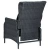 vidaXL Outdoor Dining Set Dark Grey, Black