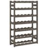 vidaXL Wine Rack for 42 Bottles Grey Solid Wood Pine