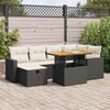 vidaXL Garden Sofa Set Black
