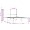 vidaXL Bed Frame Smoked Oak Steel Double Bed Frame Rectangular