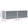 vidaXL Raised Bed Grey Galvanized Steel 63 x 15.7 x 17.7 in Durable