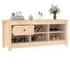 vidaXL Shoe Cabinet Natural Pine Solid Pine Wood Medium Shoe Cabinet