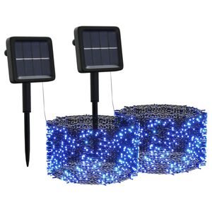 vidaXL Solar Fairy Light Set of 2 Blue Medium Solar Solar Fairy Light