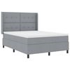 vidaXL Box Spring Bed with Mattress Light gray 55.1" x 78.7" fabric