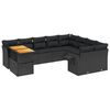 vidaXL Garden Sofa Set Black