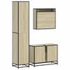 vidaXL Bathroom Furniture Set Sonoma Oak Engineered Wood Large