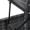 vidaXL Sun Lounger with Cushion Poly Rattan Gray
