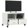 vidaXL TV Cabinet White Cold-rolled steel Medium TV Cabinet