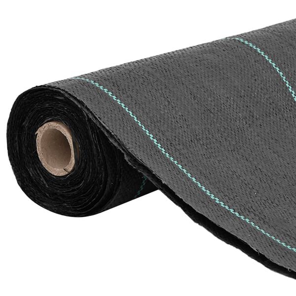vidaXL Weed Membrane Black Polypropylene 1.5 x 656.2 in