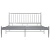 vidaXL Bed Frame Grey Powder-coated metal Full Durable Bed Frame