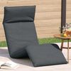 vidaXL Sun Lounger Gray Oxford fabric, metal, foam Large Collapsible