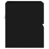 vidaXL Sink Cabinet With Basin Black, White Engineered Wood, Ceramic Small