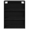 vidaXL Highboard Black Oak 27.36 x 13.39 x 70.87 in Engineered Wood