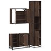 vidaXL Bathroom Furniture Set Brown Oak Engineered wood, metal, glass