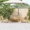 vidaXL Garden Chairs with Table 4 pcs Beige Solid Acacia wood