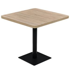 vidaXL Dining Table Oak MDF 31.5x31.5x29.5 in Bistro Table Square